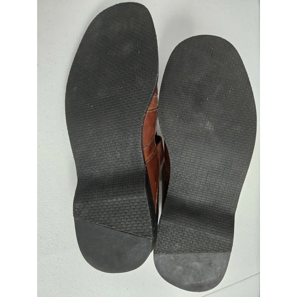 Cole Haan Men's Size 11M Brown‎ Leather Basket Fisherman Sandle Slip On